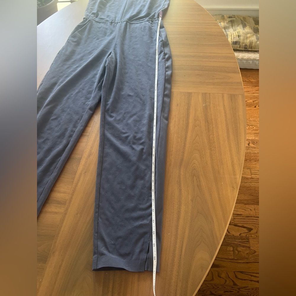 Athleta Blue Sleeveless Jumpsuit with jacquard pattern - Picture 4 of 6